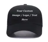 Personlighet anpassad baseball cap hatt broderade din egen textlogo justerbar pappa hatt utomhus casual män snapback cap hat2077754