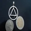 In the occult it is the Thaumaturgic Triangle Circle Stainless steel pendant amulet210U