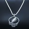 Ожерелья-подвески с черепом, цепочка из нержавеющей стали для мужчин и женщин, ювелирные изделия серебряного цвета Cadenas Mujer N4206S031226Z
