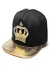 Mens Womens Snapback Hat KING Crown Baseball Caps Adjustable Hip Hop Hats Black Summer Peaked Rhinestone Crystal Sun Cap19161297