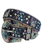 Ковбойский ремень в стиле вестернSimon Fashion Cowgirl Bling Bling Rhinestone Belt со съемной пряжкой с шипами Eagle Concho, ремни большого размера для мужчин6051794