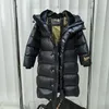 -30 graden donsjack kinderen casual jas met capuchon winter jongens lange kleding zwarte gouden voering meisjes warme parka's XMP381 231226