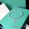 Gioielli firmati Tifannissm Braccialetti firmati T Famiglia Amore Bracciale con perline Fiocco Nodo Femmina Popolare Rotondo Argento Alta qualità Sensazione con scatola originale