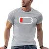 Herren-Poloshirts bei niedrigem Batteriestand | 1% T-Shirt, süße Tops, Hemden, grafische T-Shirts, schwarzes T-Shirt für Männer