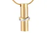 Hln9944 2 ringar tillsammans håller cylinder urn håll aska minness memorial smycken kremering urn hänge halsband för pethuman a4744928