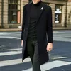 Kurtki męskie zima gruba marna męska ciepła płaszcz klapa szczupła kurtka Środkowa długość odzieży ulicznej moda 2023 odzież męskie męskie