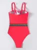 Wear Riseado Push Up One Piece Swimsuit 2023 Kvinnors badkläder Rose Swimming For Women Bathing Suits Contrast Tape Beachwear Ny