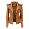 New 0C448m40 Women's Jacket Faux Leather Multi Pochette Accessories Spring And Autumn Fashion Casual Coat