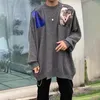 Suéter masculino tendência da moda barbux streetwear retrato gráficos roupas de tricô casual solto tops estilo preguiçoso suéter de lã pullover