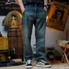 Men's Jeans Fashion Cargo Loose Straight Denim Pants Casual Plus Size 42 Trousers Men Cowboy Clothing