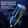 Dual USB Type C Car Charger 40W Dubbel PD Charger Adapter Snabb laddning av USB C -laddare för iPhone 15 Samsung S24 S23 Xiaomi -mobiltelefon