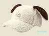 여자 모자 귀여운 만화가 작은 개 귀구 모자에 가을 겨울 체리 자수 따뜻한 두껍고 양고기 모자 모자