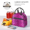 Bolsas de lancheiras isoladas de leopardo rosa para mulheres impressão de animais impressão portátil Térmica Food Bento Caixa de camping ao ar livre