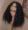 Glueless Deep Curly Wave Human Hair V Part Wigs Middle Part Unprocessed Full 250Density Peruvian Remy Water Curlys U Shape Wig3353821