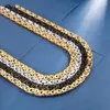 Chains 6mm 8mm 10mm Heavy Hiphop Gold Color Byzantine Chain Necklace Or Bracelet Stainless Steel Women Mens Fashion Jewelry