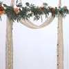 Decoração de festa extra longa sem rugas arco de casamento drapeado tecido reutilizável cenário de recepção cortinas swag decorações 30 x 550cm