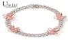 Uwin – collier papillon Rose cubain de 12mm, chaîne en or Rose, collier CZ scintillant, bijoux Hip Hop pour hommes et femmes, cadeau 3148857
