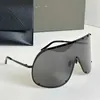 Designer-Sonnenbrille für Herren, modische Marke, Damenbrille, großer ovaler Metallrahmen, schwarze Linse, Reitsonnenbrille, Reise-Angelbrille mit Originalverpackung