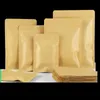 100 шт. закрывающиеся крафт-коричневые упаковочные пакеты с плоским дном, экологически чистые пакеты для хранения пищевых продуктов, пакеты с застежкой-молнией, антивлажные алюминиевые фольги Urlu