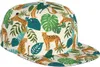 BALL CAPS Luipaard met tropische bladeren verstelbare snapback hoed voor mannen dames zon cap hiphop honkbal platte bill rand