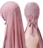 hijab in chiffon istantaneo con un cofano sotto la sciarpa sciarpa hijab in chiffon dal design unico per scialle da donna musulmana8399757
