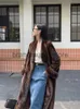 Женское меховое пальто из искусственного меха норки, женское зимнее пальто 2023 года, новая мода, темперамент, высокое качество, длинное свободное толстое теплое пальто с мехом J231226