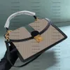 Hele high-end designer tas womanbag mode handtas crossbody tassen klassiek patroon lederen retro tote308L