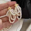 Kolczyki Dangle Classic Baroque Style Freshwater Pearls Biżuteria