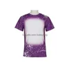 Andere festliche Partyartikel Neue Sublimation gebleichte Hemden Wärmeübertragung leeres Bleichhemd Polyester-T-Shirts für uns Männer Frauen Party Otrjg