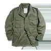 Maden M65 куртки для мужчин армейский зеленый джинсовая куртка большого размера в стиле милитари винтажная повседневная ветровка однотонное пальто одежда в стиле ретро свободная 231225