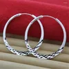 Hoop Earrings 925 Sterling Silver Selling Fashion Car Big 5/6CM Jewelry For Women Christmas Valentine's Day Gifts Wholesale