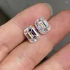 Löst diamanter Meisidian GH Color Emerald Cut 2 karat 6x8mm VVS Moissanite Diamond Stone