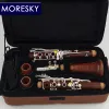 MORESKY Red Wood Professional Clarinet Bb Rosewood Clarinet Silvering keys Solid wood Sib Klarnet