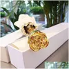 Regenschirme Modedesigner Luxus Gold Rose Griff weiße Regenschirm mit Box Drop Lieferung Hausgarten Housekeeping Organization Regen GE DHP9K