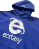 Hoodies masculinos streetwear ecstasy hoodie y2k masculino hip hop carta impressão oversized pulôver moletom haruku gótico topos roupas