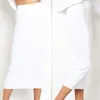 Женская трикотажная осенняя облегающая длинная юбка, сексуальная черно-белая облегающая женская юбка-карандаш с высокой талией, элегантная вечерние и клубная одежда, юбки-карандаш 231226