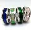 Intero 30 Pz 8 MM Rosa verde blu shell 316L acier anelli in acciaio inossidabile gioielli anello per dito comodo fit242T