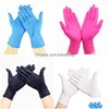 Rękawiczki czyszczące niebieskie rękawiczki do dyspozycji nitrylowej proszek proszek bez lateksowy 100 sztuk 100 sztuk anty-skid anty-kwasowy FY9518 SS0112 DOSTALNO