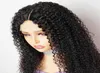 Jerry Curly Lace Frontal Peruka 13x4 koronkowe peruki przednie ludzkie włosy Pre Stucked 10a Brazylian Remy Hair Naturalny kolor dla czarnych kobiet Glu1886922