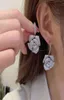 Nieuw ontworpen lente Dangle bloem vrouwen oorbellen retro rose microset kleur diamanten oorstekers Celebrity vrouwelijke luxe sieraden 4425435