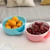 Dinnerware Sets Snack Bowl With Shell Holder Double Dish Nut For Pistachio Sunflower Cherries Candies(Random Color)