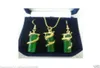 Bijoux fantaisie, collier dragon en jade vert, pendentif, boucles d'oreilles, ensembles ltltlt3992247