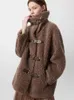 Manteau de fourrure pour femmes, mode coréenne, Style ample, vestes en mélange de laine, épais et chaud, vêtements de luxe, hiver 2023