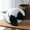 Français élégant femmes chapeau avec clip rétro classique arc mariée chapeaux de mariage coiffure Fedoras chapeaux dîner seau église chapeaux 231225