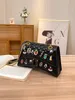 8757 new heavy industry hand jewelry bag Fashion diamond covered double B buckle shoulder bag crossbody bag 26*7*14.5