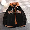 Mens Windbreaker Hooded Wear Jackets Men Baseball Pilot Bomber Pure Cotton Jacket Hip Hop Streetwear Coat Clothing Fashion Coat 231225