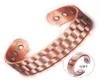 Vinterly Buy 1 Get 1 Gift Pure Copper Bracelet Men Health Energy Magnetic Bracelet Copper Wide Adjustable Cuff Bangles for Men Q076054523