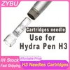 Hydra Pen H3 -patron Justerbar vätskeproduktion Dermapen Nålkassetter 3 ml 12pins Nano HR HS Microneedling Stamp för Skin Care Automatic Serum Applicator