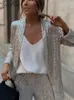 Women Sequined Jacket Flare Pant Suit 2023 Winter Street Long Sleeve Coat Wide Leg Trousers 2 Piece Set Fashion Silver Lady Sets 231226