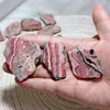 Natural Crystal Healing Rhodochrosite Slices Polished Slab Ore Mineral Gemstones Ornament Home Decoration 231225